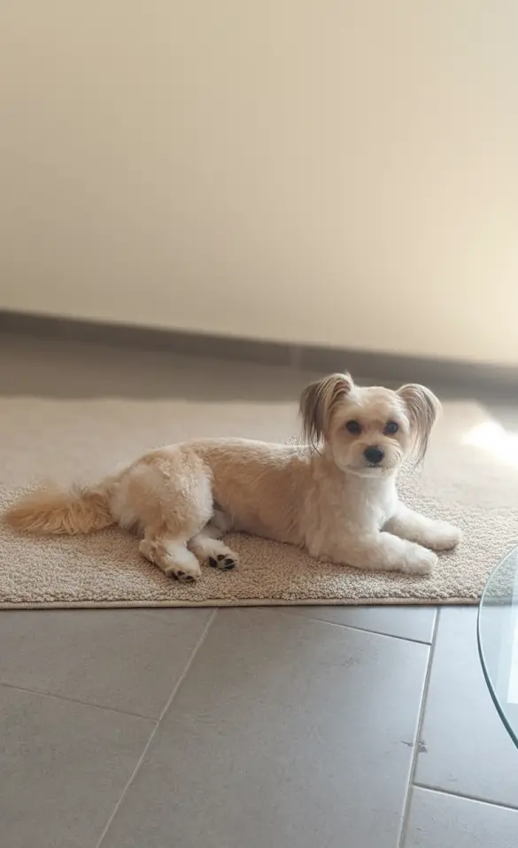 Hund vor der Pflege